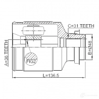 Шрус граната FEBEST 3823479 BE F4PAS 0511cx7rh 4056111085906 - Изображение 2