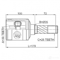 Шрус граната FEBEST 4056111078342 8EA OZ 0511cx7r 3823478 - Изображение 2