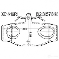 Тормозные колодки, комплект FEBEST 0TWM N 3821822 4056111090368 0201n16r - Изображение 2