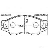 Тормозные колодки, комплект FEBEST 0201k11f 3821820 4056111088068 90UD U - Изображение 2