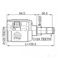 Шрус граната FEBEST 0511cplh 3823474 5VR THQ 4056111062488 - Изображение 2