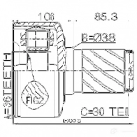 Шрус граната FEBEST 0511bt50rh 4056111075914 0 IPPMF 3823473 - Изображение 2