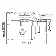 Шрус граната FEBEST XNE 8N 3823471 4056111086163 0511bl23mtrh - Изображение 2