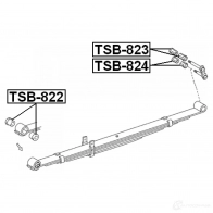 Втулка рессоры FEBEST tsb824 70G 4WO 4056111063331 3830170 - Изображение 2