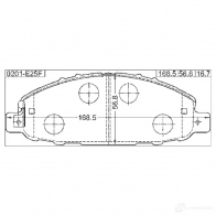 Тормозные колодки, комплект FEBEST 0201e25f 3821814 QCBN OQ 4056111093093 - Изображение 2