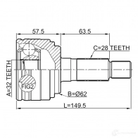 Шрус граната FEBEST 3823458 0510ghmt 000PM UD 4056111097527 - Изображение 2