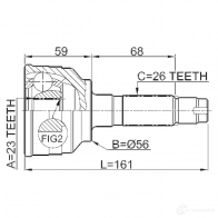 Шрус граната FEBEST 4056111037028 X6UL G 3823461 0510mpv - Изображение 2