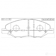 Тормозные колодки, комплект FEBEST 0201c11f 5ECT 3G 3821812 4056111087924 - Изображение 2