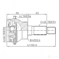 Шрус граната FEBEST 0510cx7a44r RYWJ BVU 4056111107783 3823455 - Изображение 2