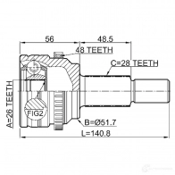 Шрус приводного вала, комплект FEBEST 1270594178 5W4 J01K 0510cx5a48r 4056111112947 - Изображение 2