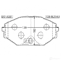 Тормозные колодки, комплект FEBEST 0201a33f NPUFE P 3821809 4056111090207 - Изображение 2