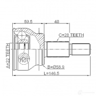 Шрус граната FEBEST MMB 8Z 1424769842 0510bmat 4056111124506 - Изображение 2