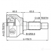 Шрус граната FEBEST Q JY98 0510blat 4056111097749 3823452 - Изображение 2
