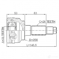 Шрус граната FEBEST 4056111071848 0510323bj WGNLQ A 3823449 - Изображение 2