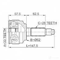 Шрус граната FEBEST 0510052 4056111062020 93HL6 U 3823448 - Изображение 2