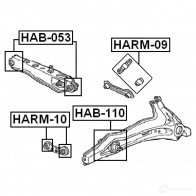 Сайлентблок FEBEST C9DN A4U 4056111020211 harm10 3826533 - Изображение 2
