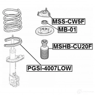 Тарелка пружины FEBEST 3828905 5 HKDI pgsi4007low 4056111109978 - Изображение 2