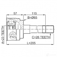 Шрус граната FEBEST 4056111052731 81H3 C9B 3823436 0510035 - Изображение 2