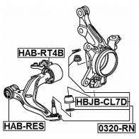 Сайлентблок FEBEST habrt4b 4056111117171 QW WPXK 3826529 - Изображение 2