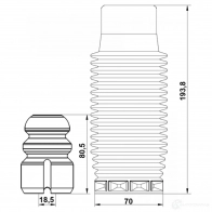 Пыльник и отбойник амортизатора FEBEST F6 150U 1438716189 pgshb206fkit - Изображение 2