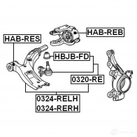 Сайлентблок FEBEST habres ZOO3 3 4056111049519 3826528 - Изображение 2