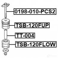 Болты рычага подвески FEBEST ZLE4QZ R 0198010pcs2 1437400901 - Изображение 2