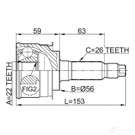Шрус граната FEBEST 4056111037158 3823428 QJZ TI8I 0510009 - Изображение 2
