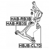 Сайлентблок FEBEST 1270606514 4056111085500 R1Z OIB habrb3b - Изображение 2