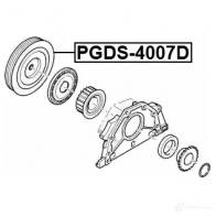 Шкив коленвала FEBEST pgds4007d 3828891 LB1G6 P 4056111111124 - Изображение 2