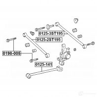 Болты рычага подвески FEBEST 0198005 9MODBY J 1437400873 - Изображение 2
