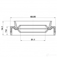Уплотнение ступицы колеса FEBEST 3825311 UGLNX T 4056111085555 95efs53680814x - Изображение 2