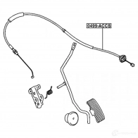 Трос газа FEBEST 0499accs VD2 GM 1436947612 - Изображение 2
