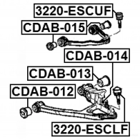 Сайлентблок FEBEST cdab012 309878496 6P6 6CTY 4056111094137 - Изображение 2
