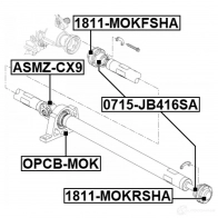 Подшипник, промежуточный подшипник карданного вала FEBEST T V0J1A OPCB-MOK 1440023631 - Изображение 2