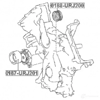 Обводной ролик приводного ремня FEBEST 0188urj200 4056111060798 3821799 3B4FQ G - Изображение 2