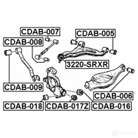 Сайлентблок FEBEST 1270603920 cdab009 HIUCX1 5 4056111094168 - Изображение 2