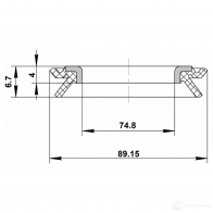 Уплотнение ступицы колеса FEBEST 95bcy88750407x 4056111110868 3825305 42G2M H - Изображение 2