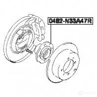 Ступица колеса FEBEST 0482n33a47r 1424281492 4056111020471 Z0P1 BOV - Изображение 2