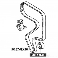 Обводной ролик ремня ГРМ FEBEST 0188gx90 FZLYZ 2C 4056111075716 3821794 - Изображение 2