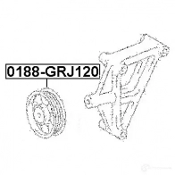 Обводной ролик приводного ремня FEBEST 0188grj120 A36 EG4I 4056111061283 3821791 - Изображение 2