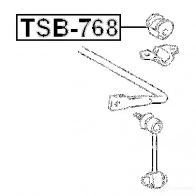 Втулка стабилизатора FEBEST 3830126 tsb768 4056111006970 GRZ1 75X - Изображение 2