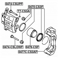 Ремкомплект суппорта FEBEST 0475cs3f 4056111021195 8R 2NO 3823249 - Изображение 2