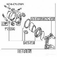 Тормозной суппорт FEBEST 4056111103501 3823306 0477v97rl EFP MK - Изображение 2