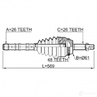 Шрус граната FEBEST 0114acv40l26a48 12 5F9B5 3820967 4056111109596 - Изображение 2
