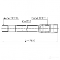 Приводной вал FEBEST 4056111108223 IX H824 1270585824 0112uzj200f - Изображение 2