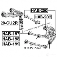Сайлентблок FEBEST hab200 3H3 V6 4056111064659 3826493 - Изображение 2