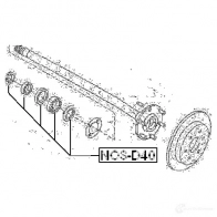 Подшипник приводного вала FEBEST nosd40 3828584 LZX 8AP 4056111054896 - Изображение 2