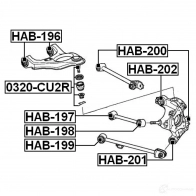 Сайлентблок FEBEST hab199 3826492 6 R7CHHH 4056111064833 - Изображение 2
