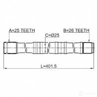 Приводной вал FEBEST 4056111113326 W 71LF 0112azt250lh 3820955 - Изображение 2