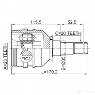Шрус граната FEBEST 4056111043326 0111zzt250 3820954 Z5 PNA41 - Изображение 2